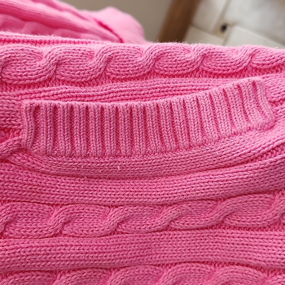 Lilly Pultizer Hot Pink Cable Knit Zip Up Hoodie Small - Picture 6 of 15